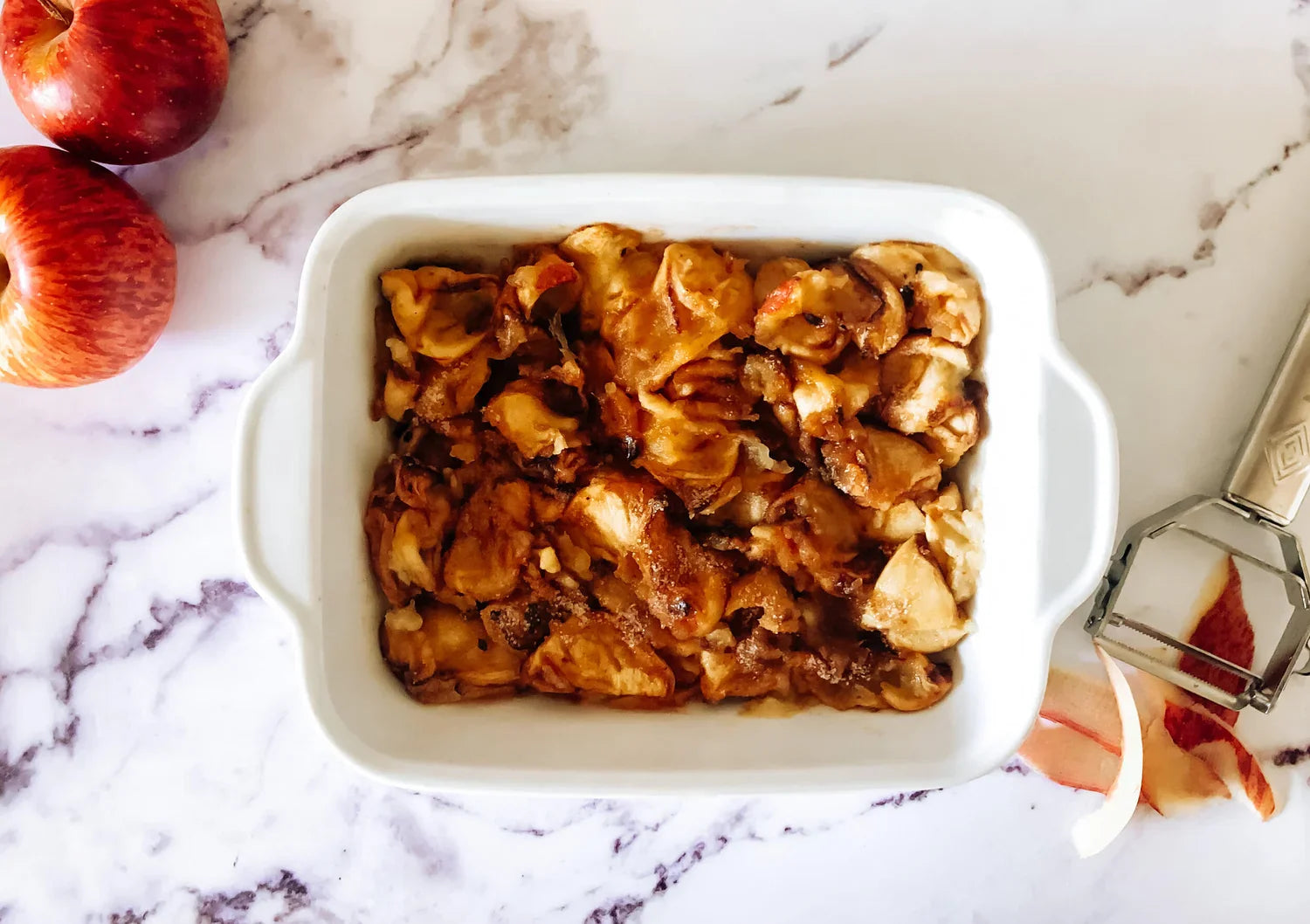 Easy keto apple pie crumble made with Flour and Dough Original Bread Mix NZ
