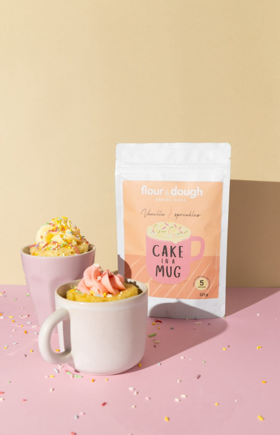 Flour and Dough Cake in a Mug NZ baking mix Foodstuffs Emerging Supplier 2024