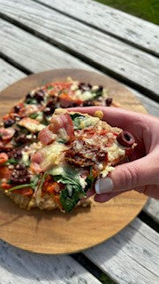 flour and dough pizza base keto bread mix