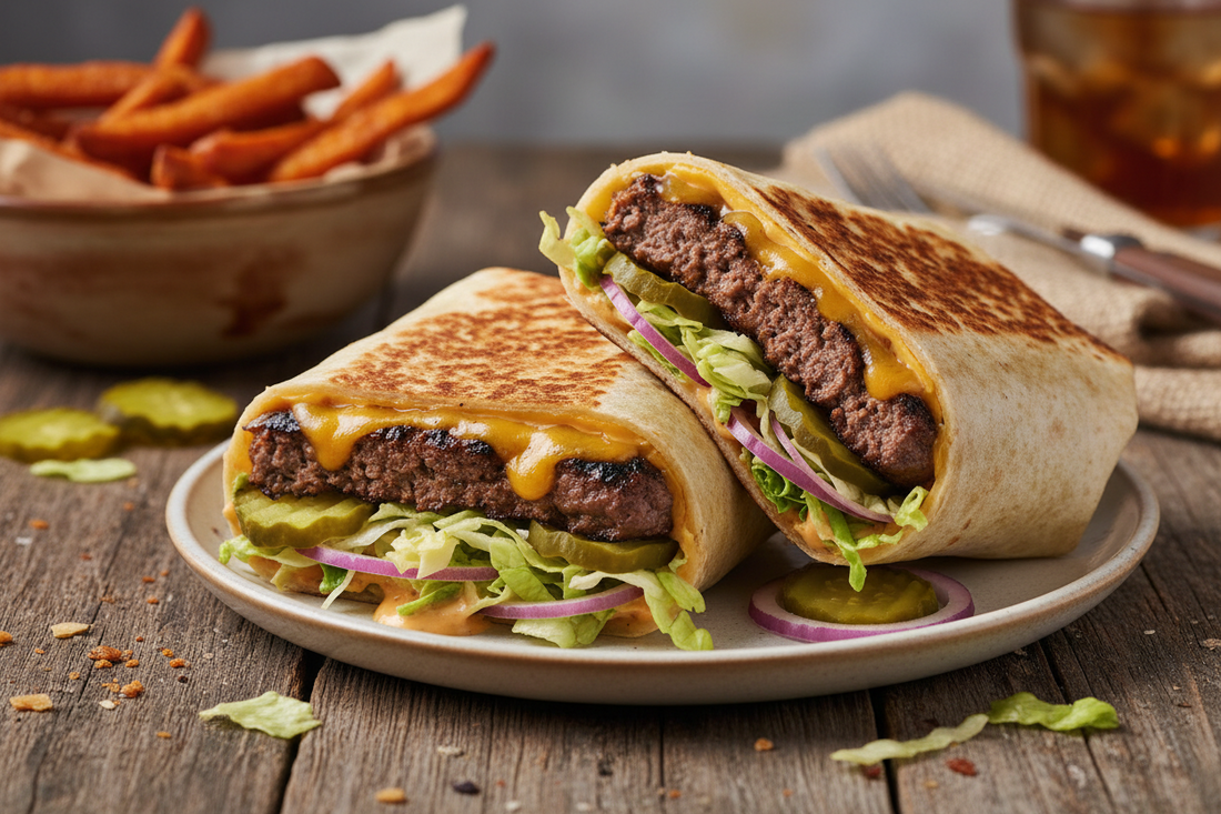 Keto Big Mac Wrap made with Flour and Dough Rosemary Garlic and Thyme Bread Mix NZ