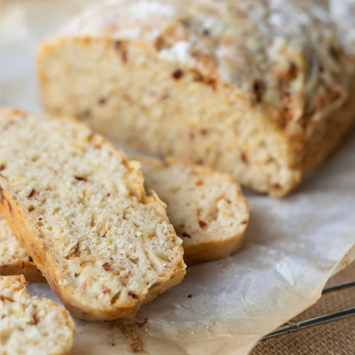 flour and dough chilli and garlic beer bread mix