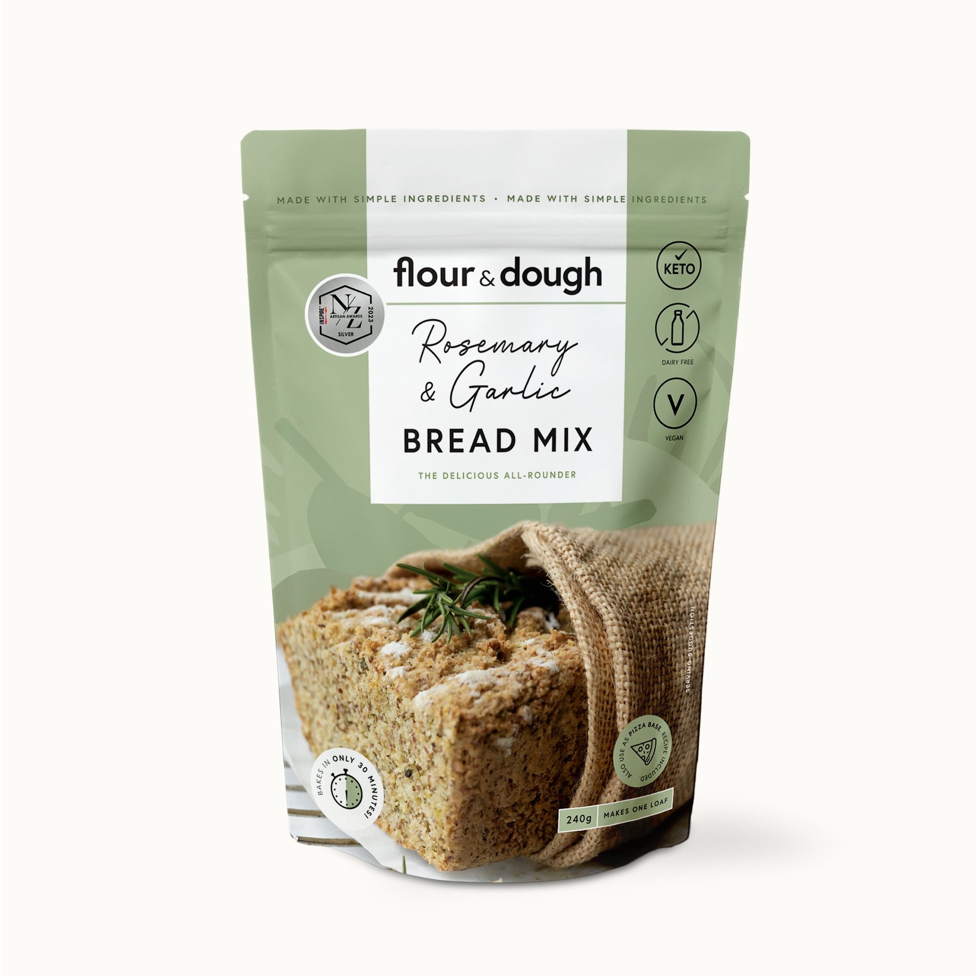 flour and dough rosemary and garlic keto bread baking  mix