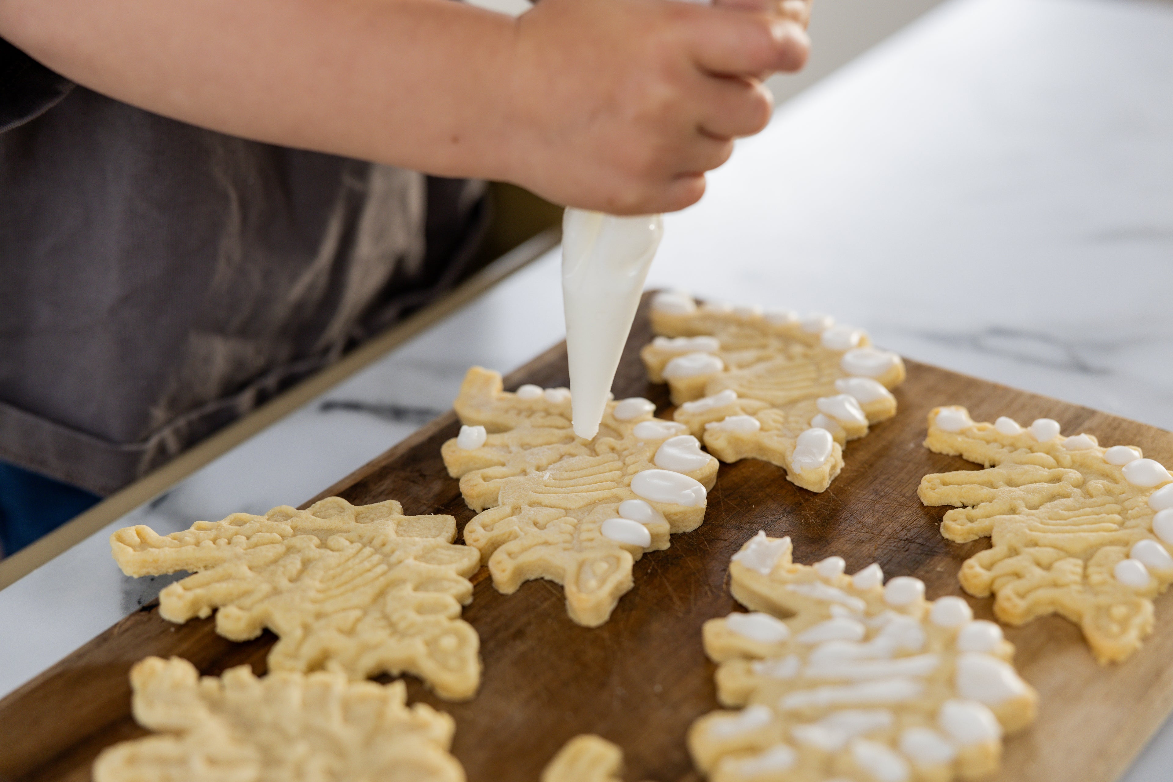 flour and dough iced dinosaur sugar cookies baking mix