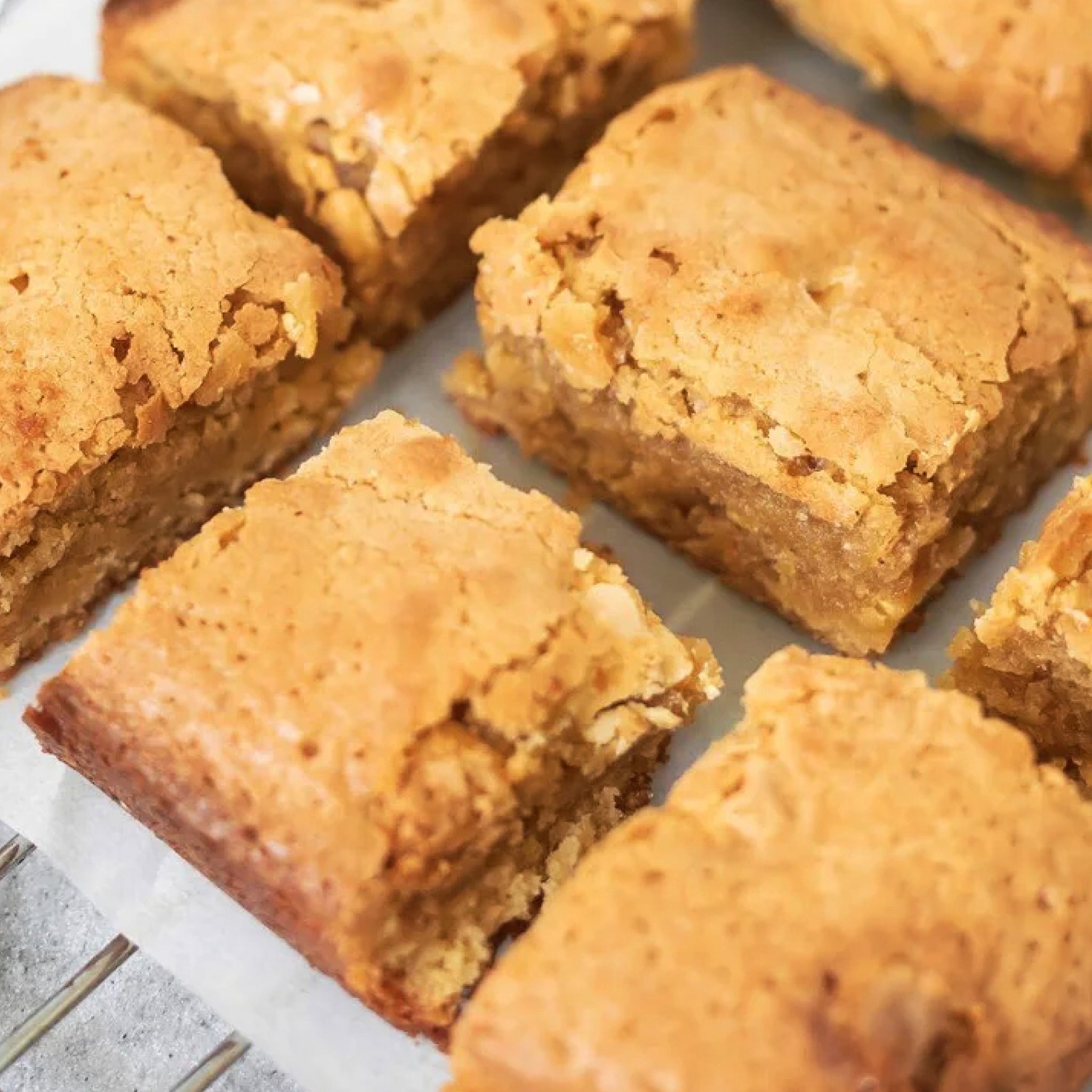 flour and dough blondie squares best blondie