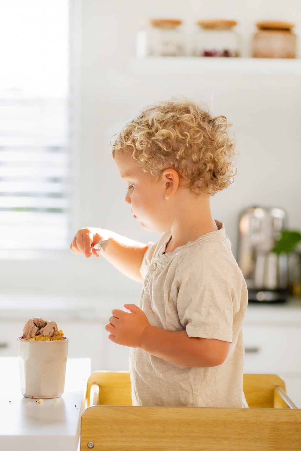 flour and dough vanilla mug cake sprinkles