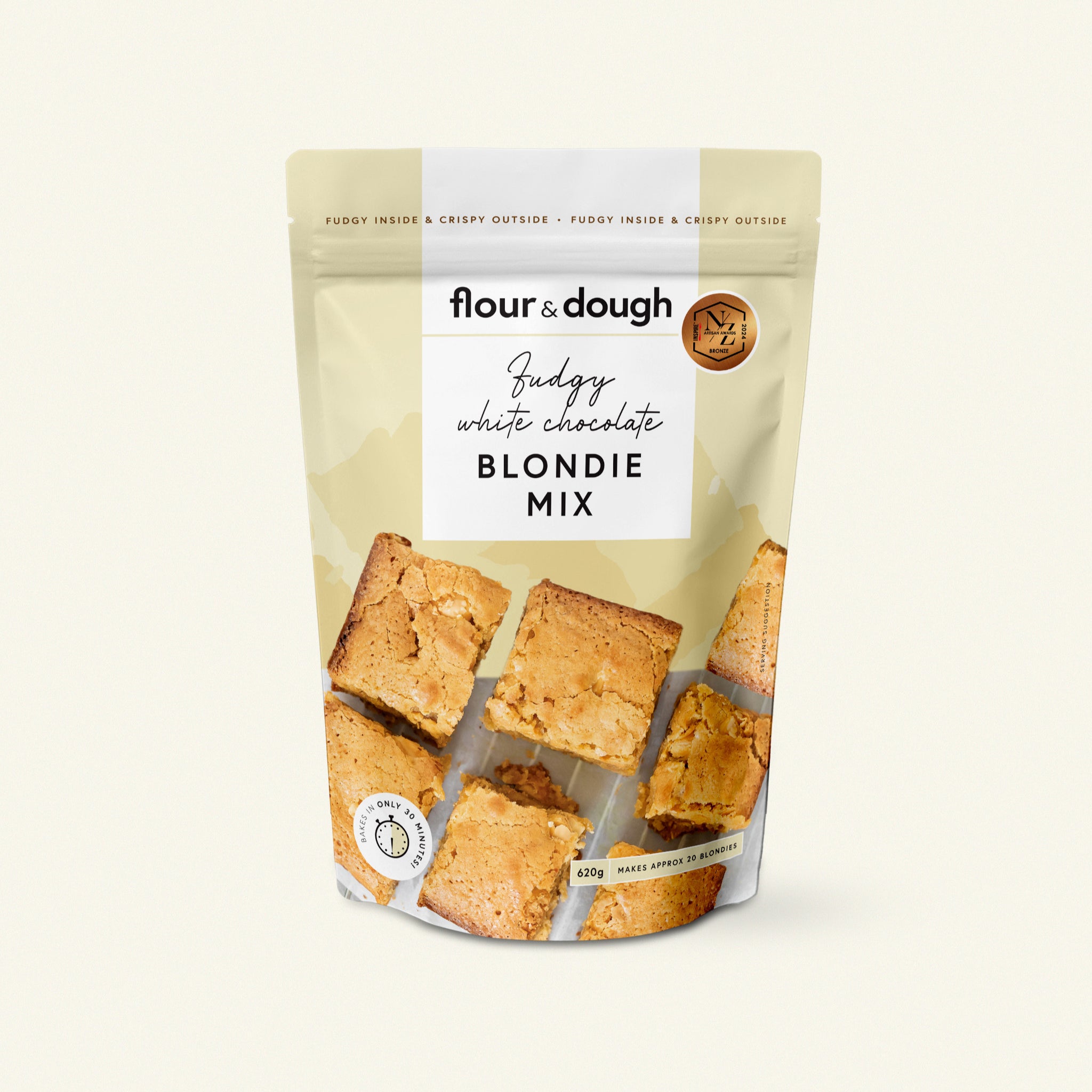 fudgy blondie mix flour and dough pouch