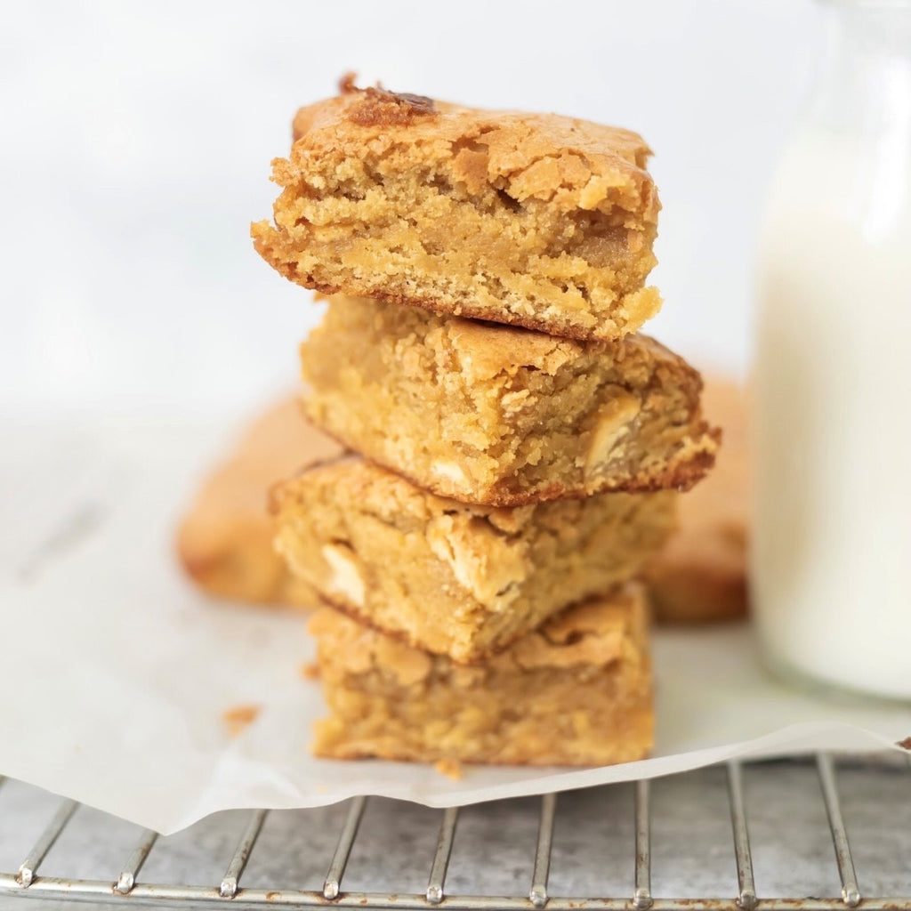 delicious blondie flour and dough