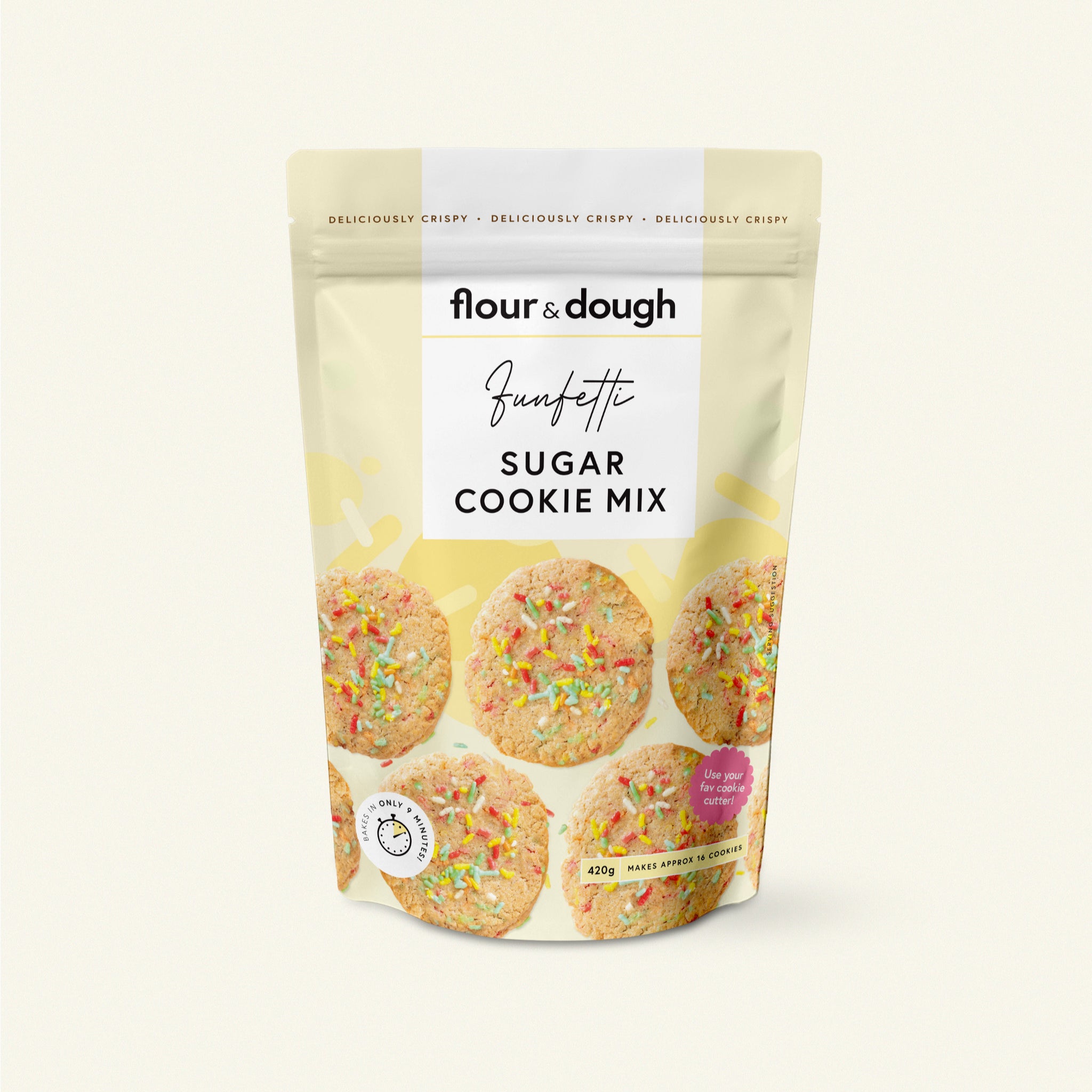 flour and dough funfetti sugar cookies