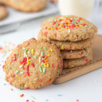 sugar cookies with sprinkles flour and dough