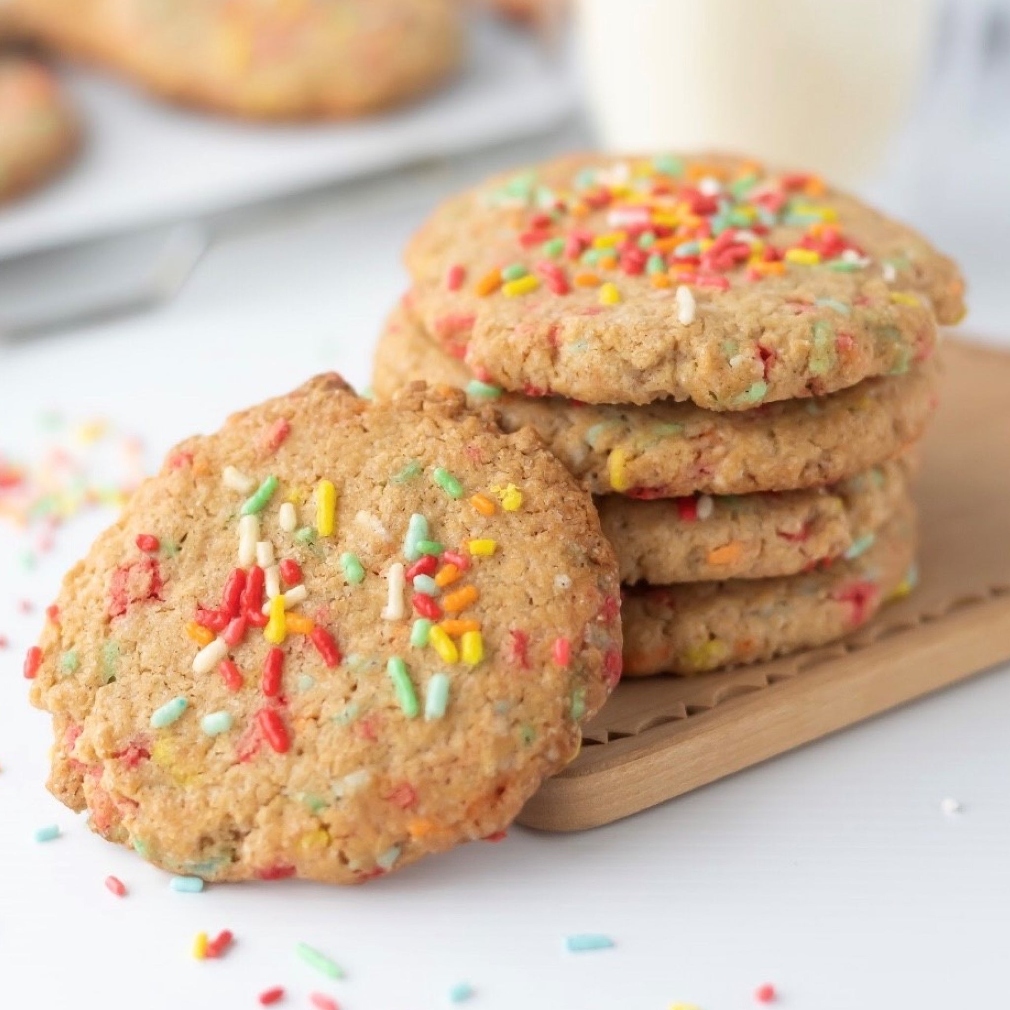 sugar cookies with sprinkles flour and dough